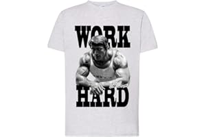 CAMISOLETA CMSLT Camiseta Premium Work Hard, Camiseta Arnold Schwarzenegger Work Hard