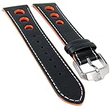 Junghans Chronoscope Solar Ersatzband | Uhrenarmband 23mm | Leder schwarz 041/4261 041/4201 041/4260