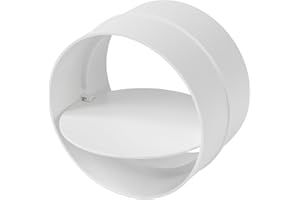 Vent Systems 100 mm Kunststoff-Rückschlagventil - Inline-Rückflussventil mit Rückstauklappe für Abluft, Badventilatoren, Küchen, Heizungs- und Klimaanlagen, Lüftungskanäle - für den Innenbereich