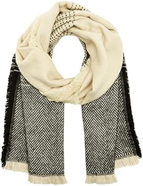 ICHI Damen Schal A Felina SC, Mehrfarbig (Black 10011), One Size