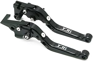 YP YuanPei Leviers d'embrayage de frein repliables Pour XJ 6 XJ6 DIVERSION 2009-2015 Leviers extensibles en aluminium Accessoires moto(Noir)