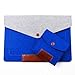 Produktbild LOEL 13.3 Leder Laptop Reisetasche Filz Laptop Macbook Pro / Macbook Unibody / Macbook Air / Ultrabook / Chromebook Sleeve, blau mit grünem Gehäuse Cover