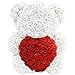 Produktbild Schöne Rose Bär Simulierte Rose Bär Puppe PE Blume Bär Puppe Valentinstag Geburtstag Dekoration 25 cm