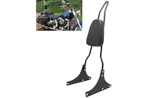 [Ship From USA] Motaux Passenger Sissy Bar Backrest for Harley Heritage Softail FXSTC FLSTC Springer FLSTS Fat Boy EFI FLSTF, Black