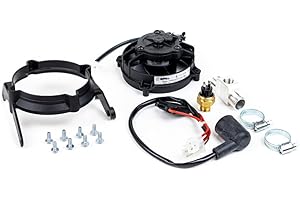 EXTREME PARTS EXED Parts - Original Radiator Cooling Fan Kit for KTM and Husqvarna, with Thermoswitch, Dirt Bike Models from 2017 to 2022, 2 and 4 Stroke - Perfect fit, Easy to Install -
