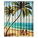 Produktbild CHATAE 152,4 x 182,9 cm Beach STÜHLE Wasserdicht Badezimmer Stoff Duschvorhang, Bad Decor