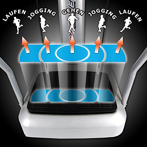 Vibrationsplatte, Vibration Trainings-Gerät für Bauch Beine Po „CRAZY-FIT-MASSAGE“ – effektiver Vibrationstrainer – 4 Programme – 2 Fitnessbänder – Steuerpult mit LED Anzeige - 7