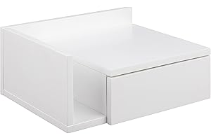 AC Design Furniture Fia Mesita de Noche, Blanco, H: 16,5 x B: 40 x T: 32 cm