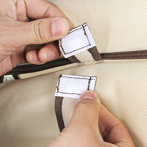 Songmics XXL 175 x 150 x 45 cm Kleiderschrank Faltschrank Drei hochrollbare Türen Campingschrank Beige LSF03M - 7