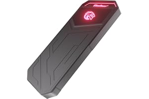 KingSpec Z5 1TB Portable SSD esterno con luce RGB - fino a 2100MB/s, alloggiamento in lega di zinco, interfaccia USB 3.2 Gen2x2, hard disk a stato solido estremo, compatibile con