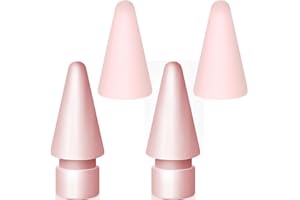 SIXFU Tips for Apple Pencil 2nd Generation Tip & 1st, Apple Pen Tips with Silence Paper Feel Tip Cover Protector for iPad Pro Pencil 2 & 1 Gen iPencil Tips (4 Pack, Pink)