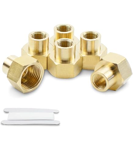 5 Raccords Filetés M14/M16 Laiton - Adaptateur Filetage Femelle/Mâle Acier Inoxydable