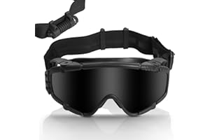 WLXW Lunettes Anti-Buée Airsoft avec Ventilateur Anti-Poussière Réglable Extérieur Tactique Paintball BB Ball Lunettes De Sécurité Lunettes avec 2 Lentilles