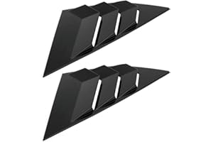 Carrfan Rear Window Louvers Car Rear Window Blinds Side Tuyere Louvers Vent Compatible with Ford Focus ST RS MK3 Hatchback Carbon Fiber Style