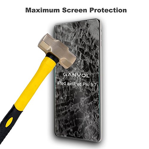 Ganvol Panzerglasfolie Apple iPad Pro 9.7 / iPad Air 2/ iPad Air 1 Panzerfolie Hartglas 0.33mm 2.5D, 1 Pack - 4
