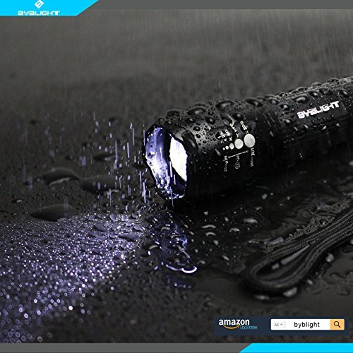 4er mini LED Taschenlampe, BYBLIGHT Zoombare LED Taschenlampe mit CREE-Chip, 3 Licht-Modi, 150 Lumen, Wasserdichte Taschenlampe LED, 3x aaa Akuu betrieben, Günstig Pack (4 Stück) - 8