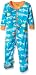 Hatley Baby Boys 0-24m Infant Footed Coverall Fish Bones Footies, Multicoloured (Blue), 3-6 Months