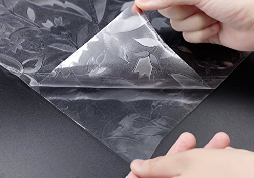 Zindoo 3D ohne Klebstoff Fensterfolie Dekorfolie Sichtschutzfolie Statische Folie für Heim Kueche Buero 45*200CM - 7