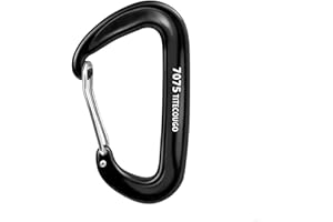 TITECOUGO 12KN Heavy Duty Lightweight Carabiner Clips Aluminum Alloy Nonlocking Carabiner