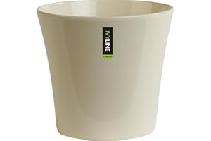 Ivyline 13.5cm Dia Cyclamen Planter - Cream Gloss
