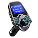 Produktbild TopElek FM Transmitter Bluetooth, Bluetooth Adapter Freisprecheinrichtung mit Mikrofon, 3.5mm Audio Eingang/ Ausgang Anschluss, TF-Karten-Slot, 2 Auto USB Ladegerät, 1,44-Zoll-Bildschirm