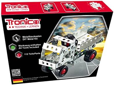 Metal Construction Model Kit, TRUCK, 112 parts, Tronico© Germany, including tools, metal mechanical construction, kids metal kits, metal mechanics kits