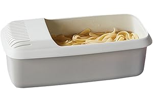 Cyhamse Cuiseur à pâtes -Ondes avec passoire | légumes et pâtes résistant à la Chaleur pour la Cuisine | Cuiseur Nouilles au -Ondes pour Poisson, Spaghetti et pâtes, sans BPA