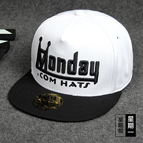 YangR*Hats couples hip hop cap female ?? flat edge cap and baseball cap cap street dance cap lounge outdoor cap ,A- White