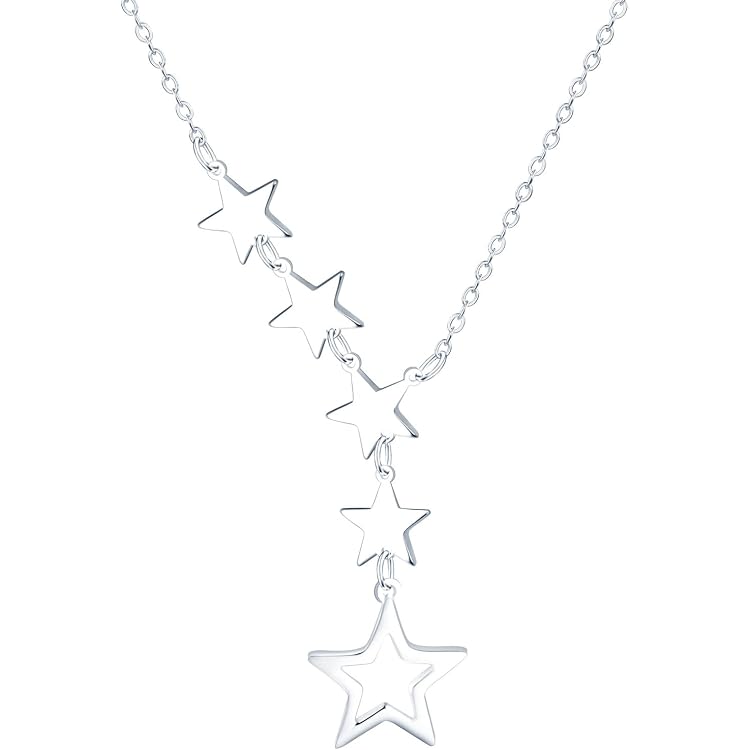 Elli Damen Halskette Mit Stern-Anhänger – 925 Sterling Silber, 45 Cm, Filigran & Elegant