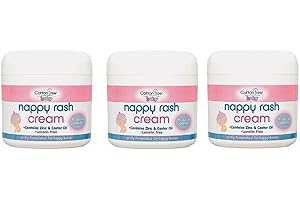 Scotvision 3 x Nauge Nappy Rash cream Zinc & Castor oil 200ml Lanolin Free ( Formerly Cotton Tree)