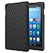 Produktbild MoKo Hülle für All-New Amazon Fire HD 8 Tablet (7th & 8th Gen – 2017 & 2018 Modell) - [Honey Comb Series] Lightweight Silikon Case Stoßfest [Kids Kinderfreundlich] Schutzhülle, Schwarz