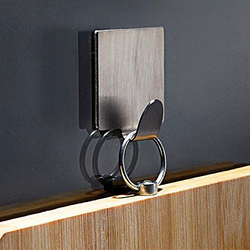 Handtuchhaken, FTUNG 8 Stück Edelstahl Haken, Selbstklebend Haken, Bad und Küche Handtuchhalter, Wasserdicht Kleiderhaken Ohne Bohren, Edelstahl rostfrei (4,5X4,5cm, 80g) - 4