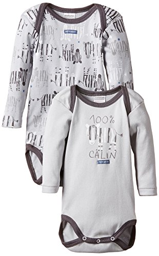 Absorba Underwear Unisex Baby 100% CALIN GARCON Bodysuit, Grey (nuage), 18-24 months (Manufacturer size: 2 ans)