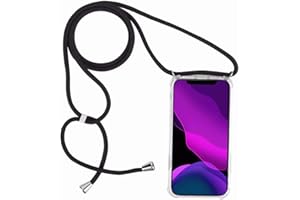 2ndSpring Funda con Cuerda Compatible con Samsung Galaxy Note 8,Colgante Collar Correa de Cuello Cadena Cordón,Negro
