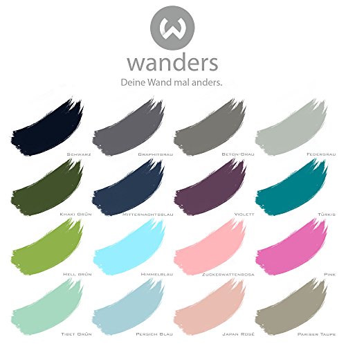 Wanders Tafelfarbe, Tafel-Farbe Beton-Grau matt-grau chalkboard Wand-Farbe, Wandfarbe Tafel-Lack, Tafellack 1 Liter - 5