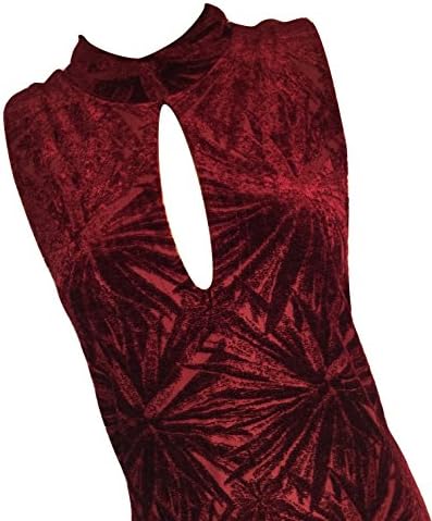 NEW Paul Costelloe Dressage Long Claret Flocked Velvet Dress UK 14/16 37" Bust