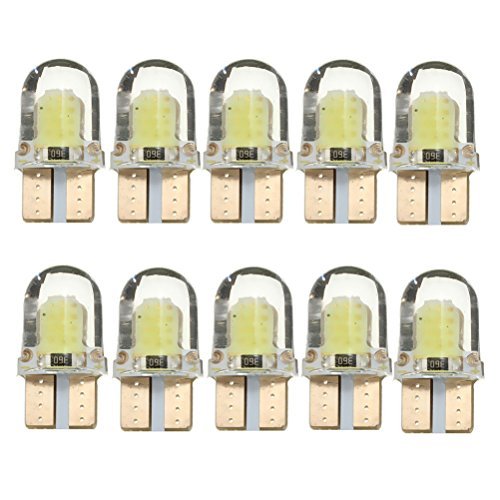 FENICAL Bombillas LED Luz T10 para Coche Lmpara COB SMD LED Luz Blanca 5W 12V 10 Piezas.