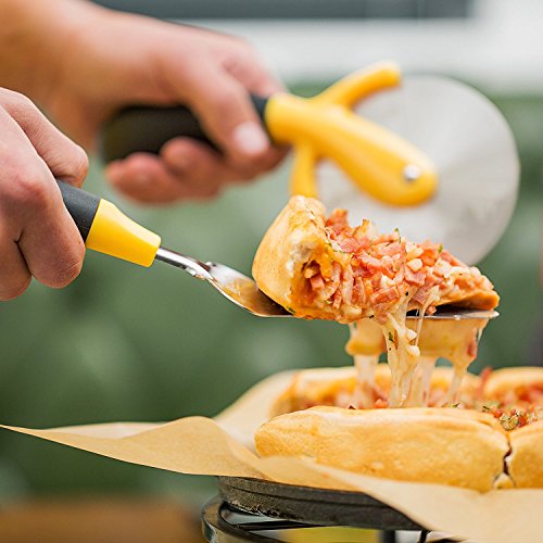 Zestkit 2Stk. Pizzaschneider und Kuchenheber, Pizzaheber aus Edelstahl mit ergonomischen Griff, Spülmaschinenfest - 5