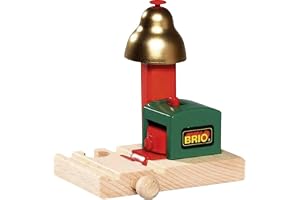 BRIO World 33754 Magnetic Bell Signal - Järnvägstillbehör till BRIO Wooden Railway - Leksaker för småbarn rekommenderas för barn från 3 år och äldre