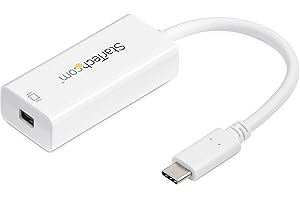 StarTech.com Adattatore USB-C a Mini DisplayPort, 4K 60Hz, Convertitore video USB 3.1 Type-C a Mini DP, Adattatore USB Tipo C a mDP, Bianco, Versione aggiornata disponibile: CDP2MDPEC (CDP2MDP)
