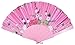 Produktbild Romantischer Fächer mit Blumendruck - Schöner Handfächer für Karneval, Mottoparty und Maskenball - Rosa