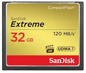 SanDisk 32GB Extreme CompactFlash CF Card 120MB/s/800x