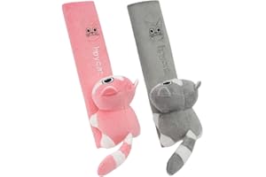 GYCAQAC Gurtpolster Auto Kinder, 2 Stück, Auto Gurtpolster Gurtschutz mit Katze Motiv, Schulterpolster für Erwachsene und Kinder, geeignet für Autositzgurt, Rucksack, für mehr Komfort auf der Reise, 22.5 cm