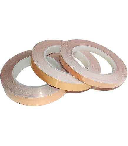 Ruban Adhésif En Feuille De Cuivre – 2 Rouleaux 5mm X 20m, Double Face Conducteur, Pour Vitrail, EMI