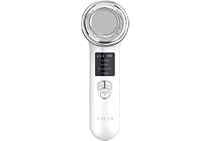 ‎ANLAN Gesichtsmassagegerät ANLAN Face Massager 6 in 1 EMS Gesicht Gerät Aqua Facial Gerät Faltenentferner mit ION- und Face Lifting für Doppelkinn Entferner Gesichtpflege Gesichtsreinigung V Face Shaper