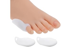 COMNICO Espaciadores para juanetes de sastre, 16 unidades, protectores de cojín para juanetes, almohadillas correctoras de juanetes de sastre, almohadillas de gel suave con espaciador, protector de