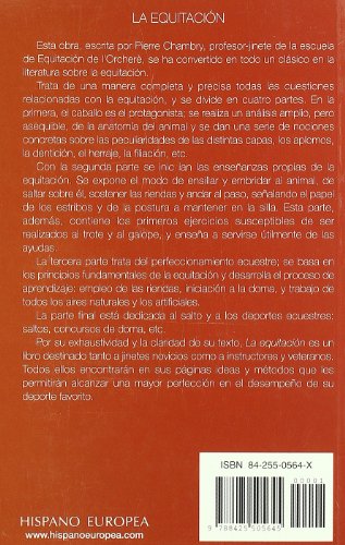 Book's Cover of La equitacion / Equitation