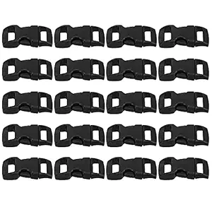 pekdi 20 PCS Contoured Side Release Buckles for Paracord Bracelet Pet Collar Backpack