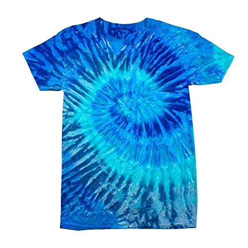 Colortone Unisex Batik T-Shirt 'Swirl'/Blue Jerry, S