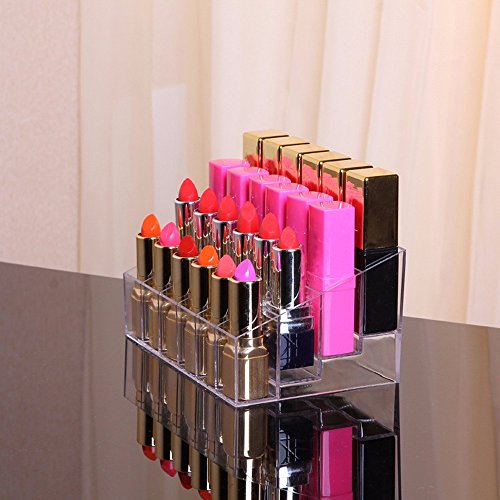 TRIXES Transparentes Kästchen für Make-Up, Lippenstift und Kosmetik zur Aufbewahrung - 4